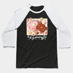 Cute strawberry ice cream girl kawaii style Baseball T-Shirt
